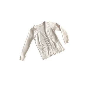 Size 4 Woodmouse & Thistle Cardigan In White With Buttons And Pockets